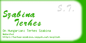 szabina terhes business card